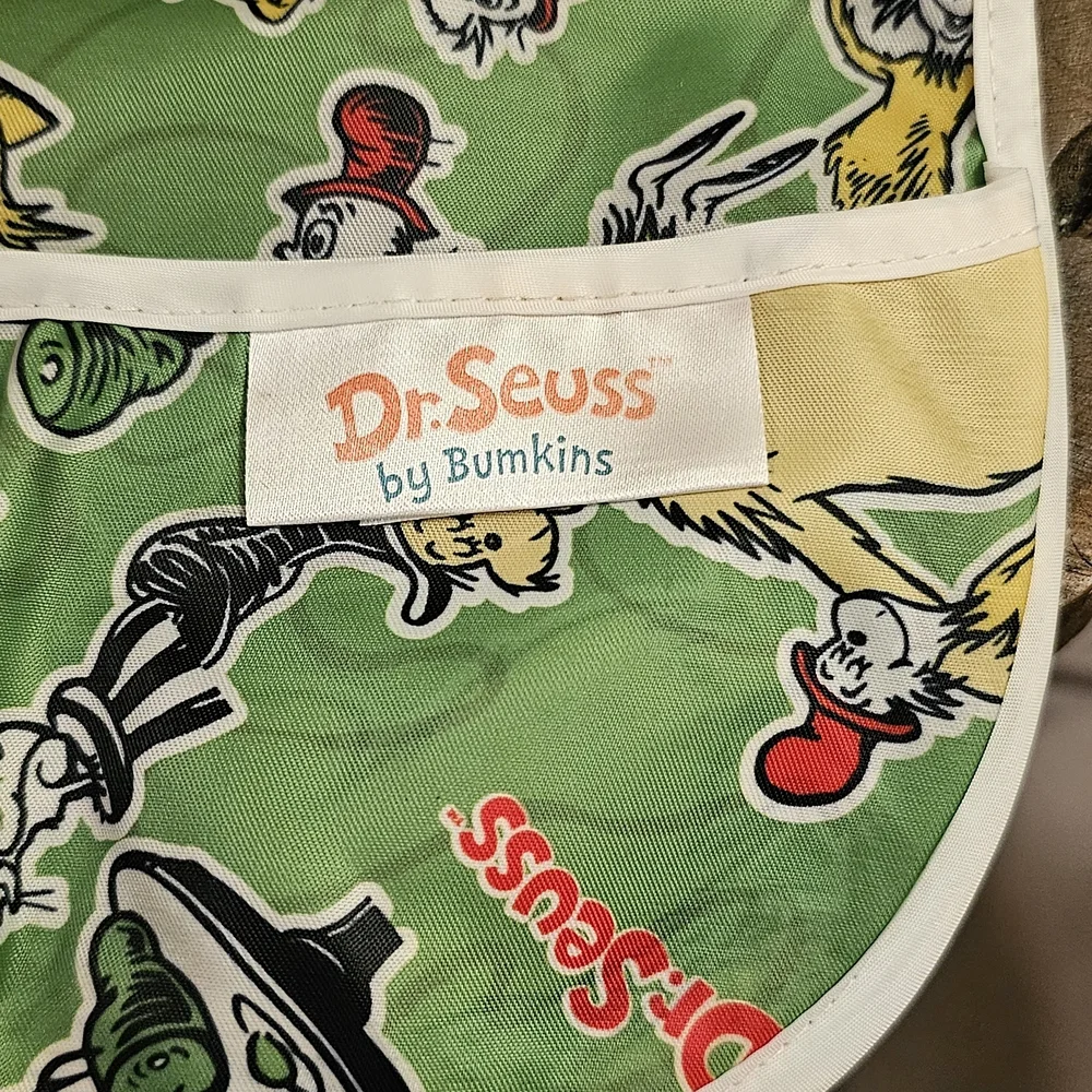 Bumpkins-Dr. Seuss Baby Bib Set - Green and Blue